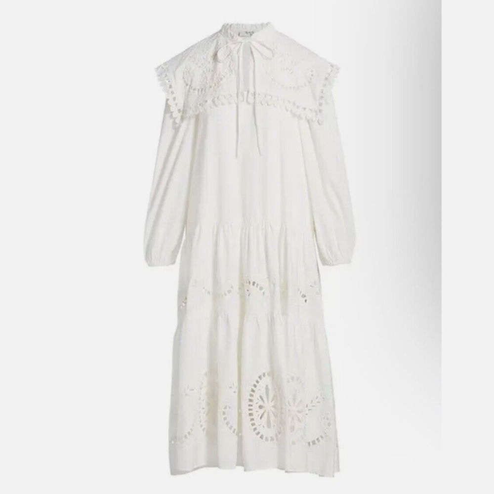 ★NWT Sea NY Santos Eyelet Dress Ivory S★ - Picture 6 of 11